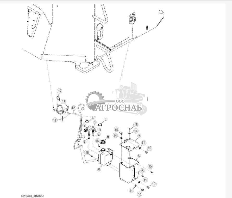 Бачок омывателя лобового стекла и шланги 